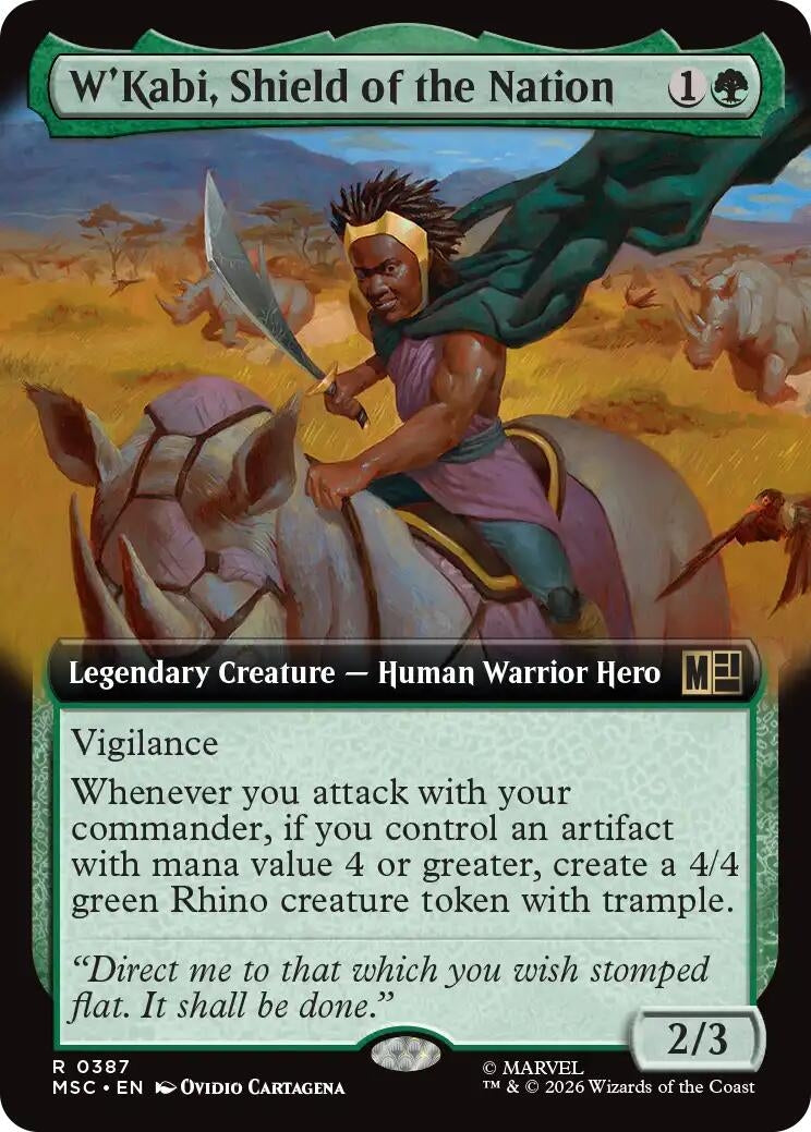 Image for W'Kabi, Shield of the Nation (Extended Art) (387) (MSC) - Magic: The Gathering