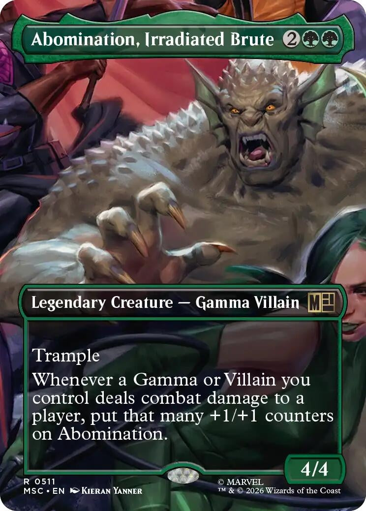 Image for Abomination, Irradiated Brute (Borderless) (511) (MSC) - Magic: The Gathering