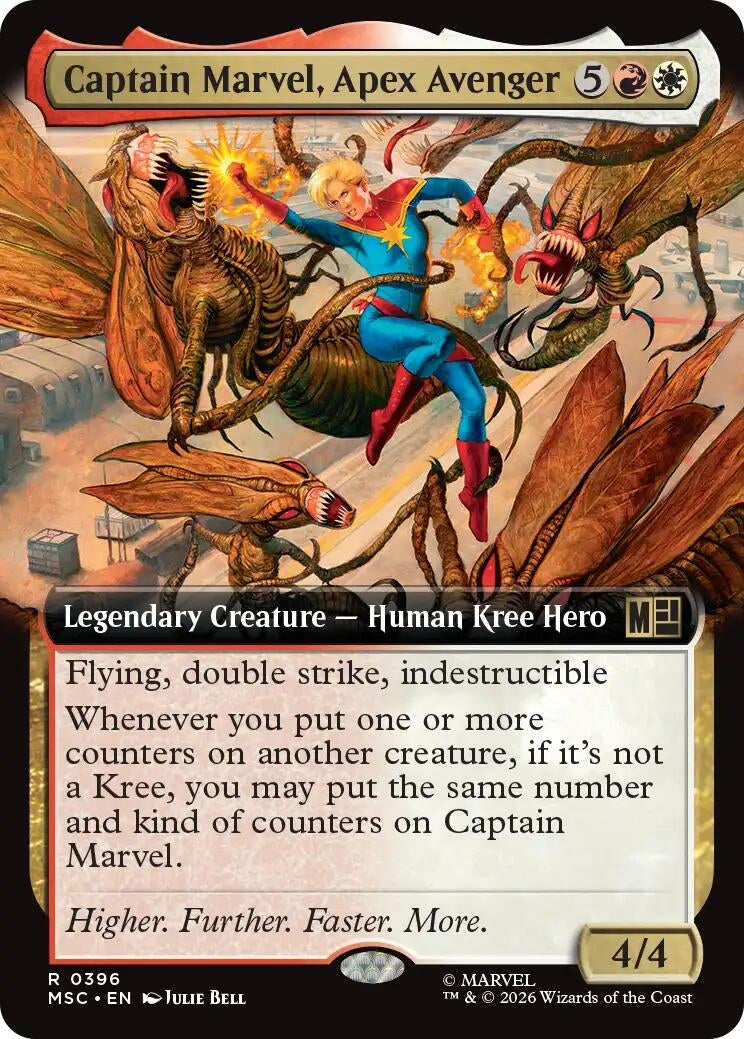 Image for Captain Marvel, Apex Avenger (Extended Art) (396) (MSC) - Magic: The Gathering