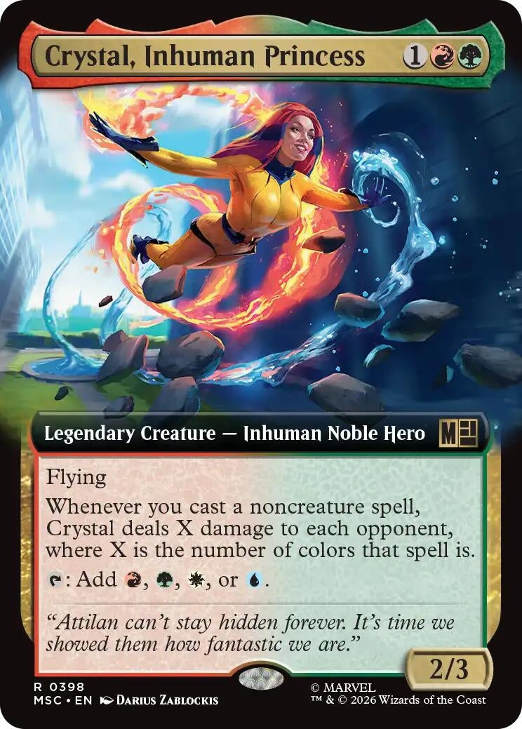 Image for Crystal, Inhuman Princess (Extended Art) (398) (MSC) - Magic: The Gathering