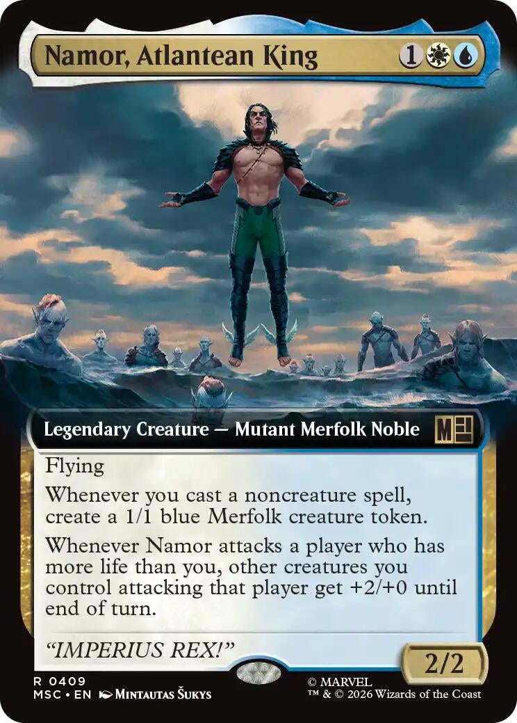 Image for Namor, Atlantean King (Extended Art) (409) (MSC) - Magic: The Gathering