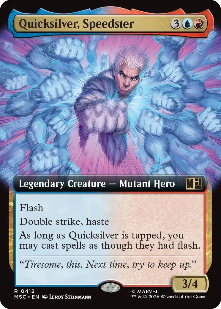 Image for Quicksilver, Speedster (Extended Art) (412) (MSC) - Magic: The Gathering