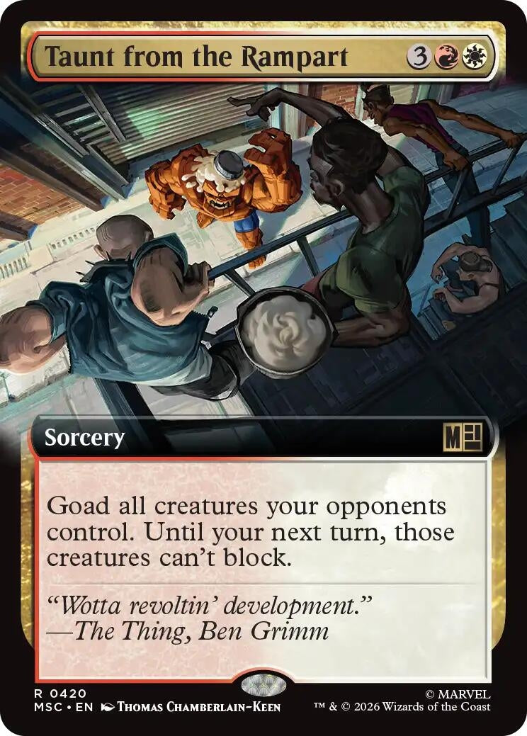 Image for Taunt from the Rampart (Extended Art) (420) (MSC) - Magic: The Gathering