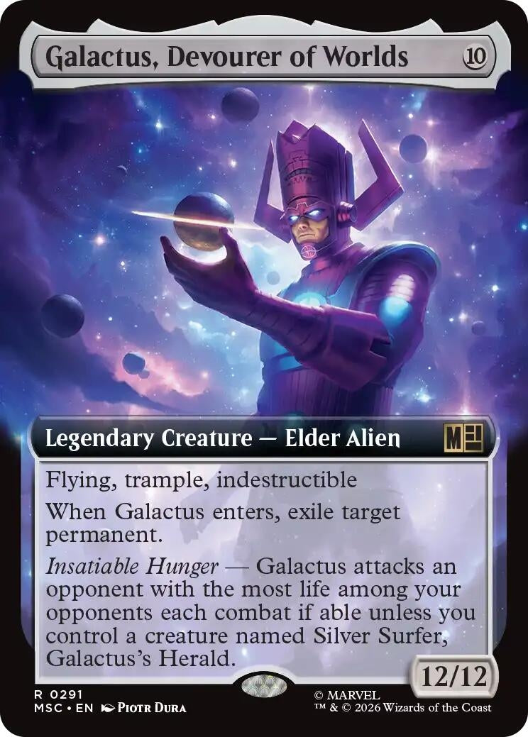 Image for Galactus, Devourer of Worlds (Extended Art) (291) (MSC) - Magic: The Gathering
