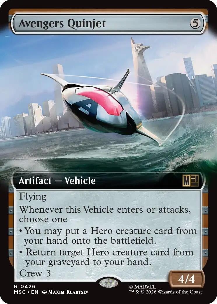 Image for Avengers Quinjet (Extended Art) (426) (MSC) - Magic: The Gathering