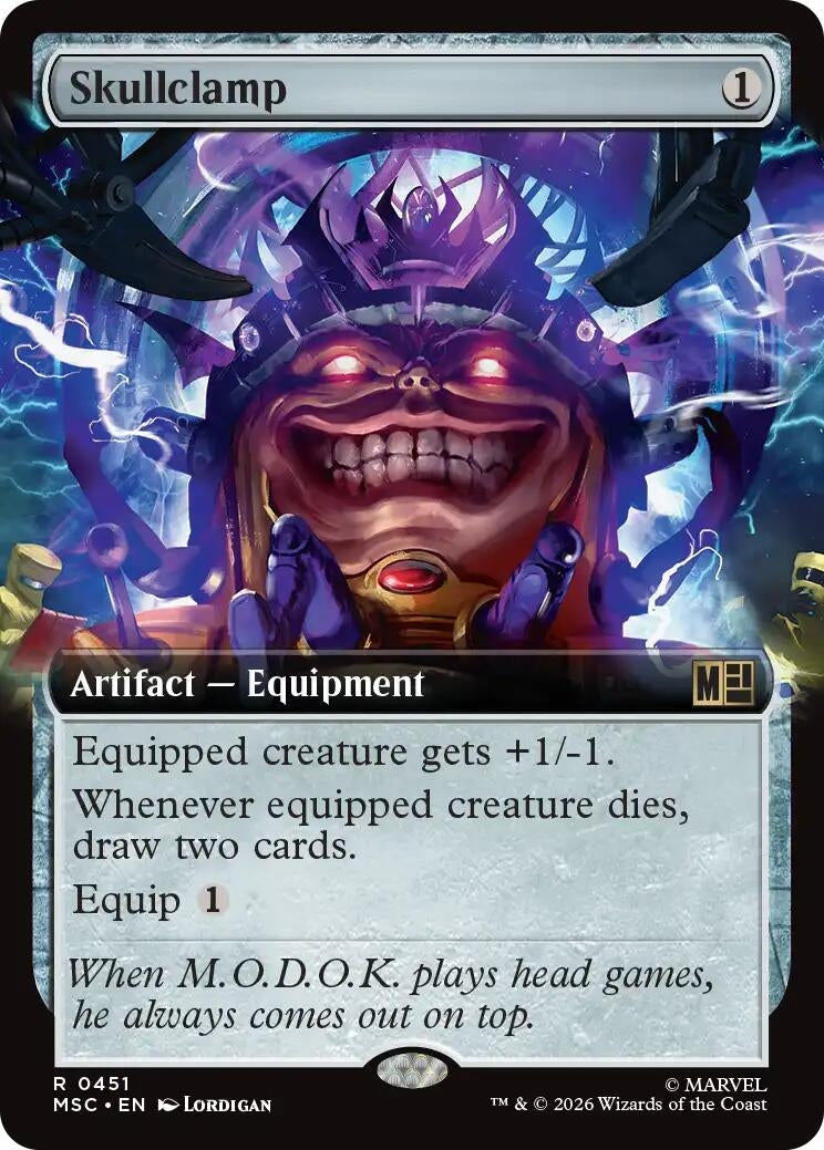 Image for Skullclamp (Extended Art) (451) (MSC) - Magic: The Gathering