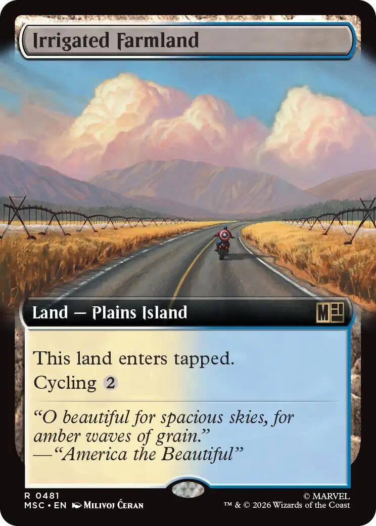 Image for Irrigated Farmland (Extended Art) (481) (MSC) - Magic: The Gathering
