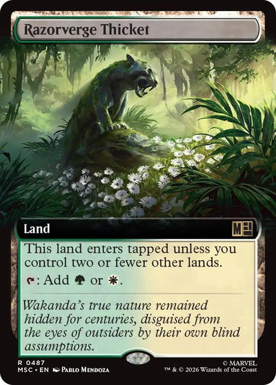 Razorverge Thicket (Extended Art) (487) (MSC)