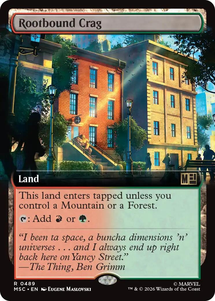 Image for Rootbound Crag (Extended Art) (489) (MSC) - Magic: The Gathering