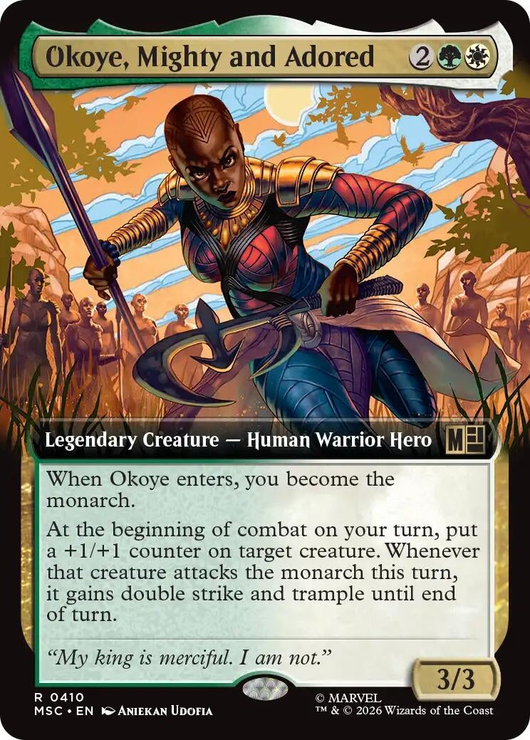 Image for Okoye, Mighty and Adored (Extended Art) (410) (MSC) - Magic: The Gathering