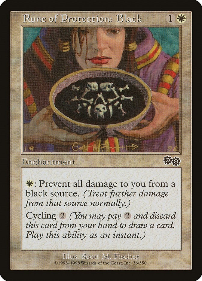 Image for Rune of Protection: Black (36) (USG) - Magic: The Gathering