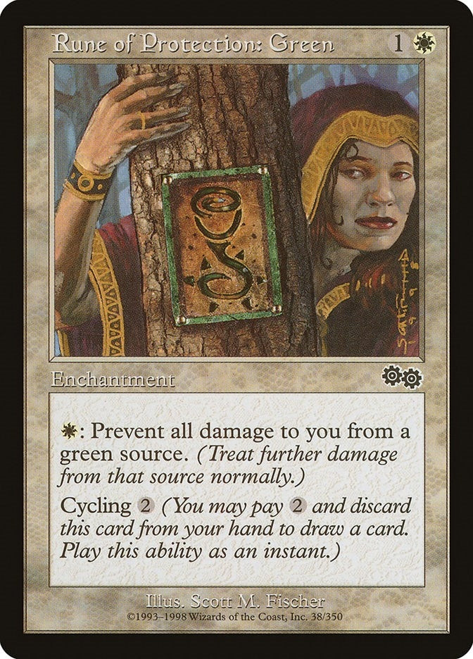 Image for Rune of Protection: Green (38) (USG) - Magic: The Gathering