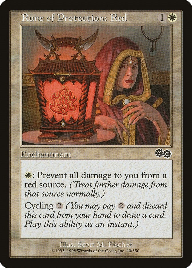Image for Rune of Protection: Red (40) (USG) - Magic: The Gathering