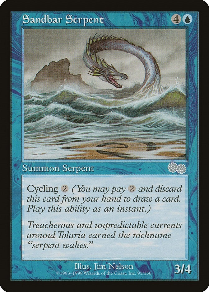 Image for Sandbar Serpent (95) (USG) - Magic: The Gathering