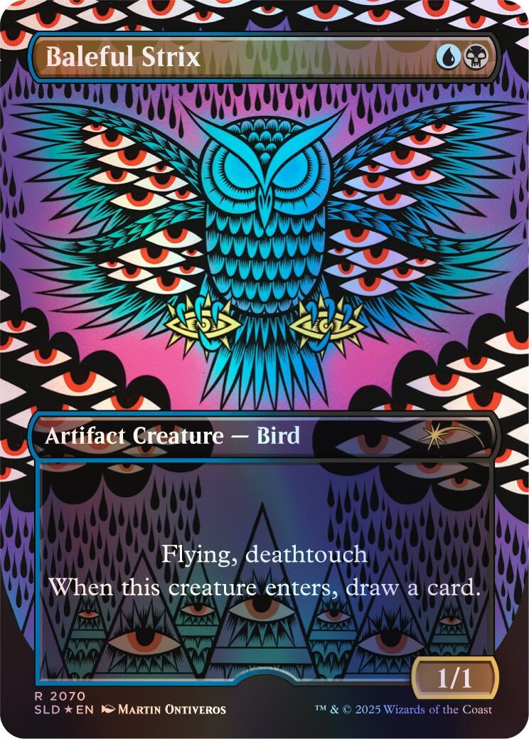 Image for Baleful Strix (2070) (Rainbow Foil) (2070) (SLD) - Magic: The Gathering