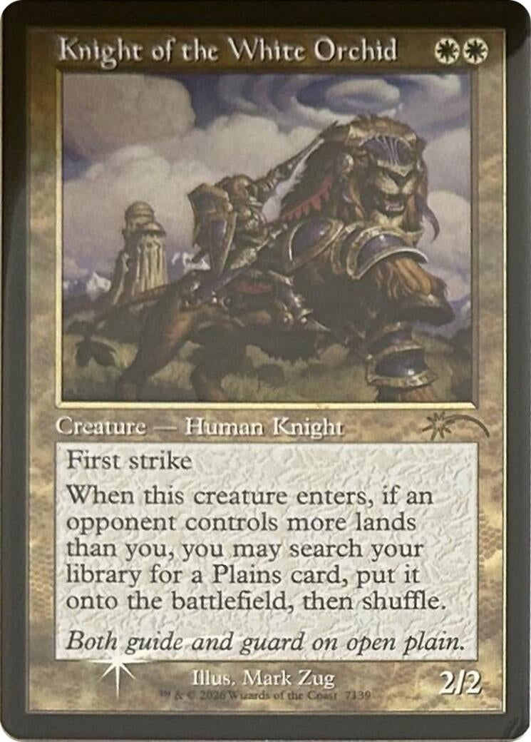 Image for Knight of the White Orchid (Retro Frame) (7139) (SLD) - Magic: The Gathering