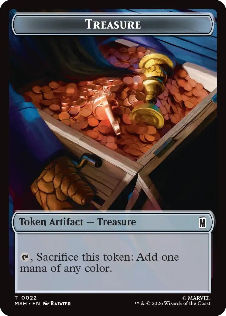 Image for Treasure (0022) // Bird (0005) Double-Sided Token (22 // 5) (MSC) - Magic: The Gathering