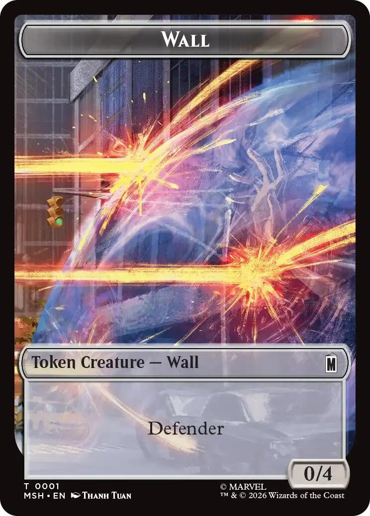 Image for Wall // Alien Double-Sided Token (1 // 11) (MSH) - Magic: The Gathering