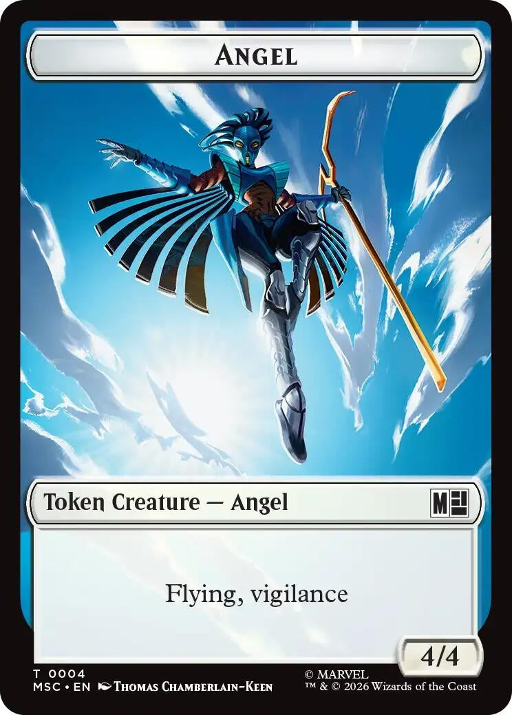Image for Angel (0004) // Vibranium (0015) Double-Sided Token (4 // 15) (MSC) - Magic: The Gathering