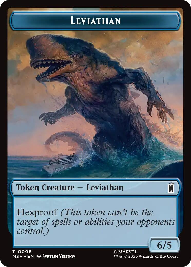 Image for Leviathan // Food Double-Sided Token (5 // 19) (MSH) - Magic: The Gathering