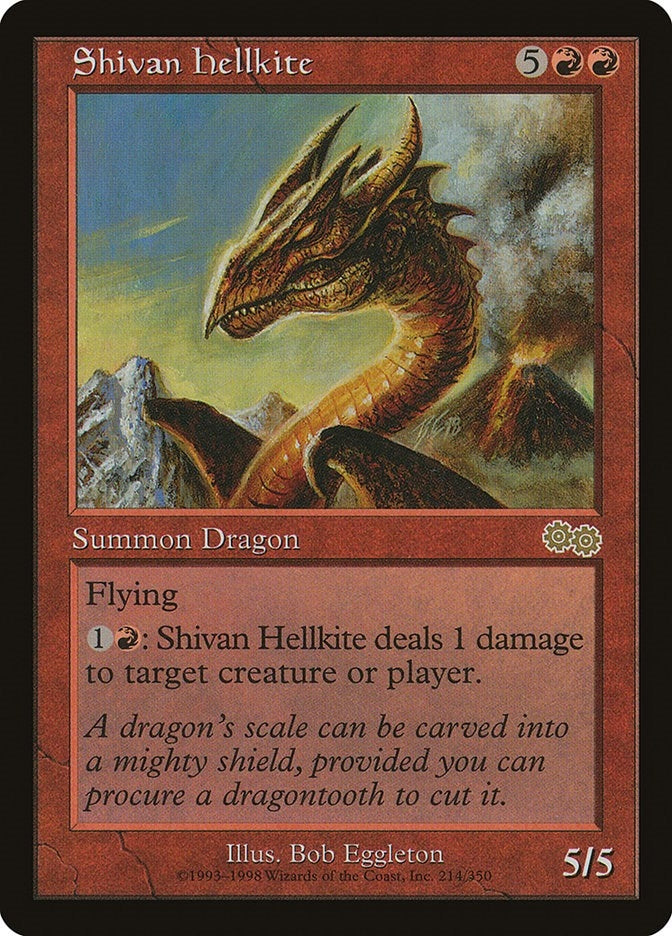 Image for Shivan Hellkite (214) (USG) - Magic: The Gathering