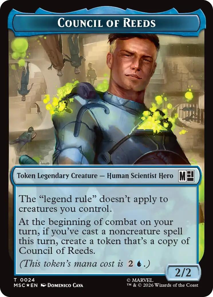 Image for Council of Reeds (0024) // Construct (0030) Double-Sided Token (Surge Foil) (24 // 30) (MSC) - Magic: The Gathering