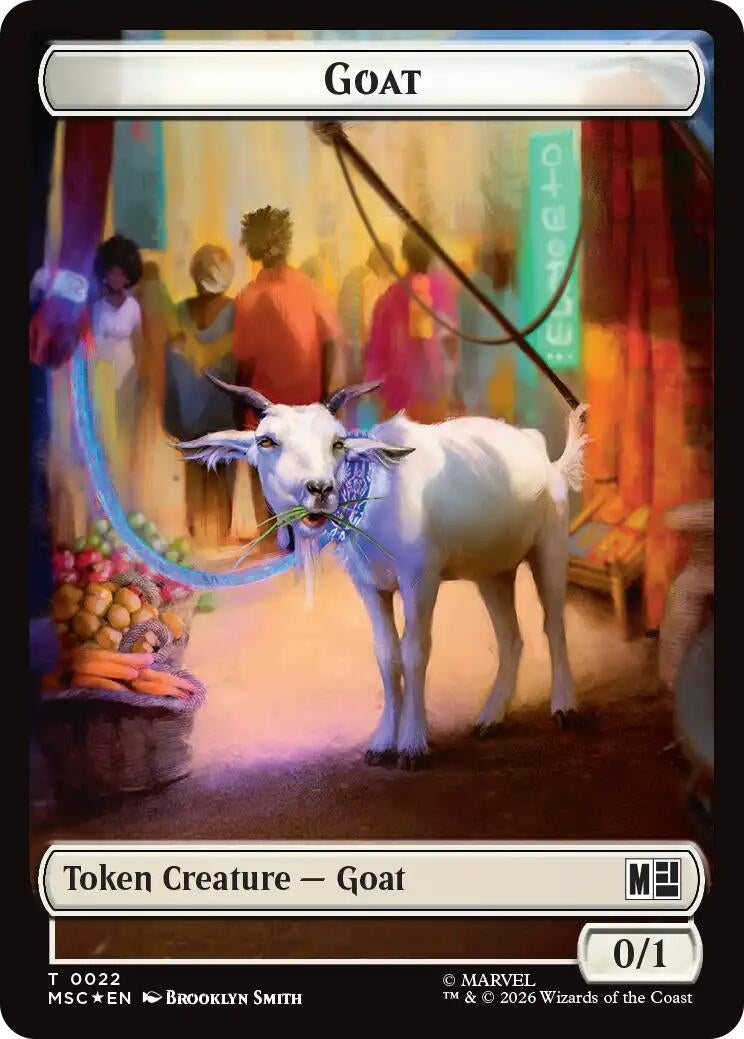 Image for Goat // Soldier Double-Sided Token (Surge Foil) (22 // 23) (MSC) - Magic: The Gathering