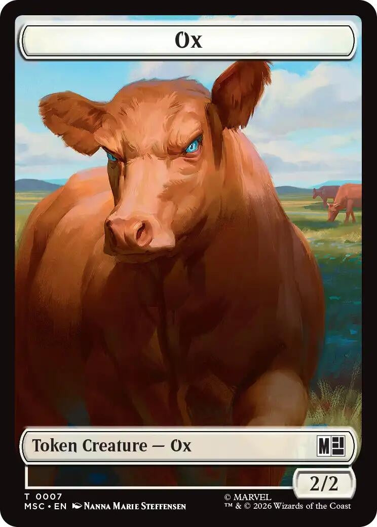 Image for Ox // Vibranium Double-Sided Token (7 // 15) (MSC) - Magic: The Gathering