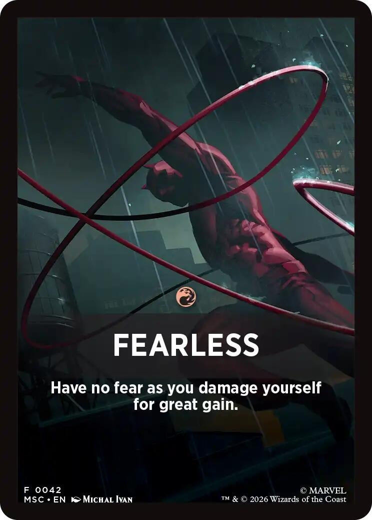 Image for Fearless Theme Card (42) (MSC) - Magic: The Gathering