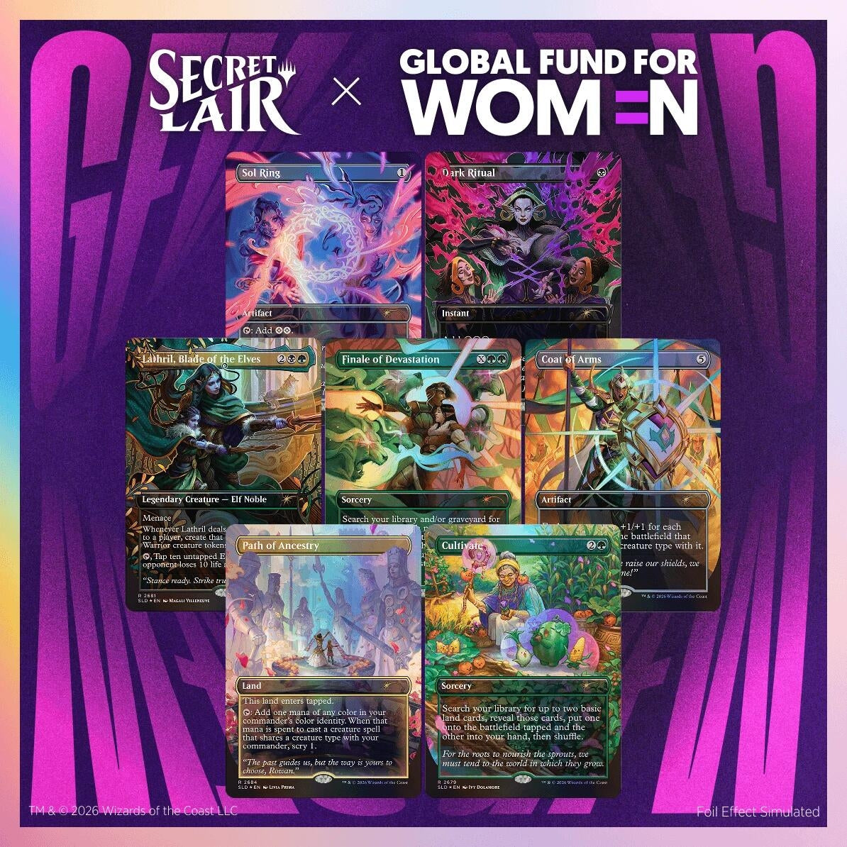 Image for Secret Lair Drop: Secret Lair x Global Fund for Women: Their Magic is Limitless - Traditional Foil Edition - Magic: The Gathering