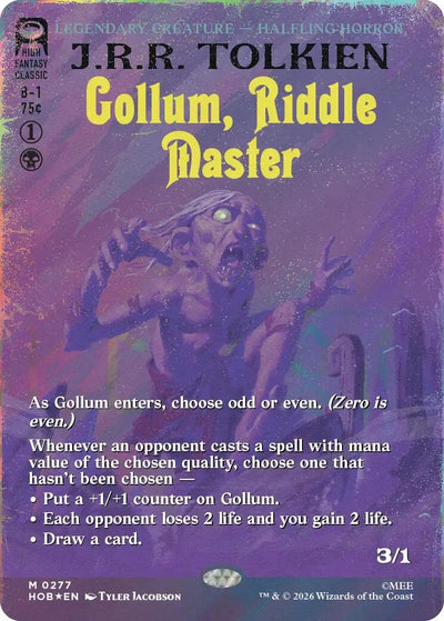 Gollum, Riddle Master (Borderless) (Surge Foil) (277) (HOB)