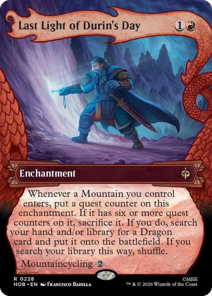 Image for Last Light of Durin's Day (Showcase) (228) (HOB) - Magic: The Gathering