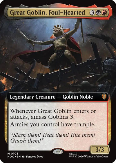 Great Goblin, Foul-Hearted (Extended Art) (105) (HOC)
