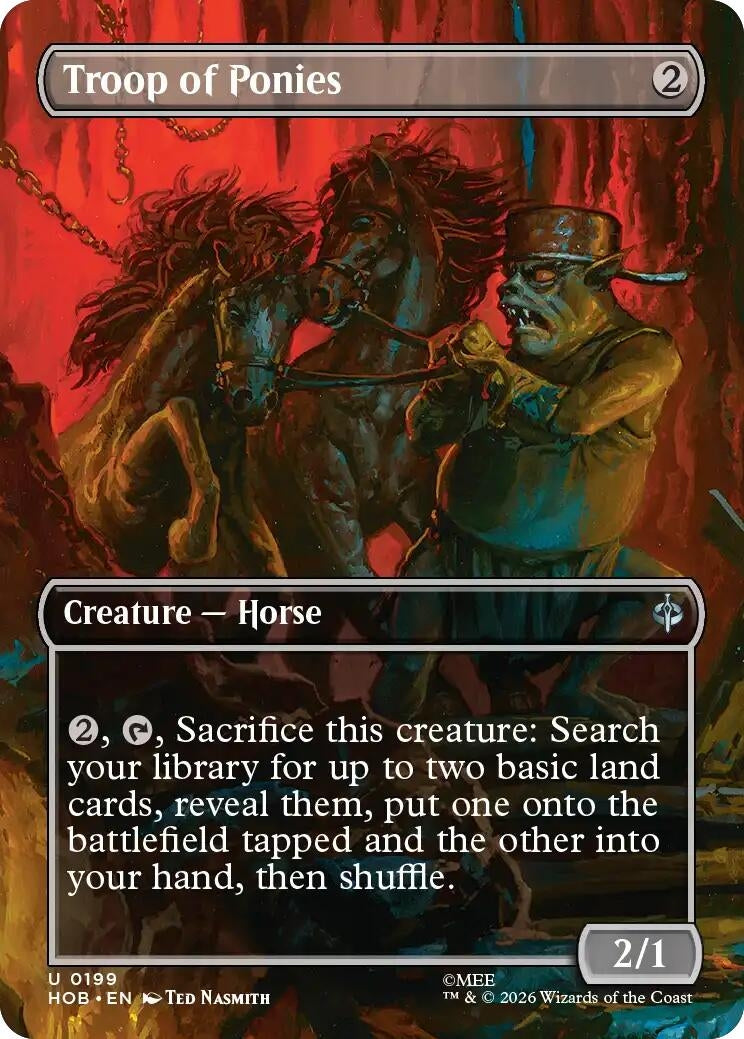 Image for Troop of Ponies (Borderless) (199) (HOB) - Magic: The Gathering
