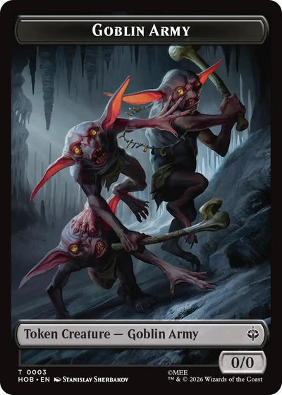 Goblin Army (0003) // Treasure (0012) Double-Sided Token (3 // 12) (HOB)