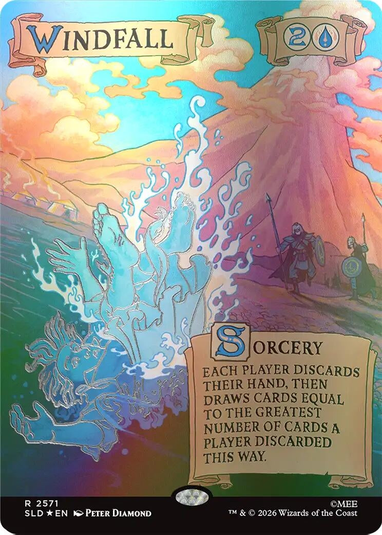 Image for Windfall (2571) (Out Of Sight Foil) (2571) (SLD) - Magic: The Gathering