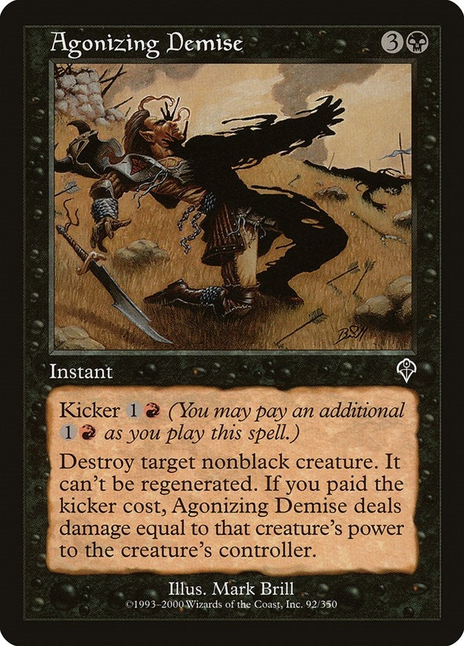 Image for Agonizing Demise (92) (INV) - Magic: The Gathering