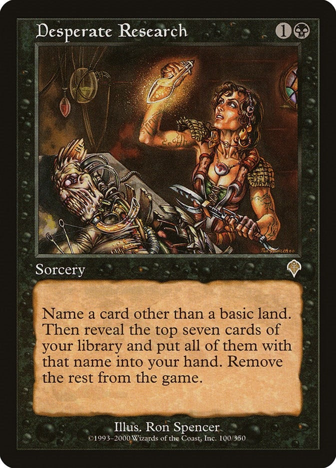 Image for Desperate Research (100) (INV) - Magic: The Gathering