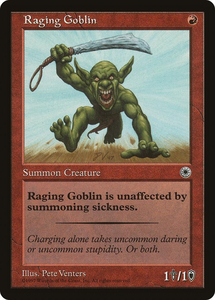 Image for Raging Goblin (Flavor Text) (POR) - Magic: The Gathering