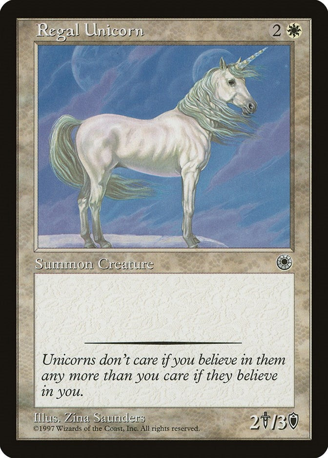 Image for Regal Unicorn (POR) - Magic: The Gathering