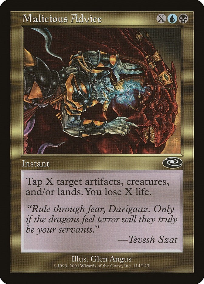 Image for Malicious Advice (114) (PLS) - Magic: The Gathering