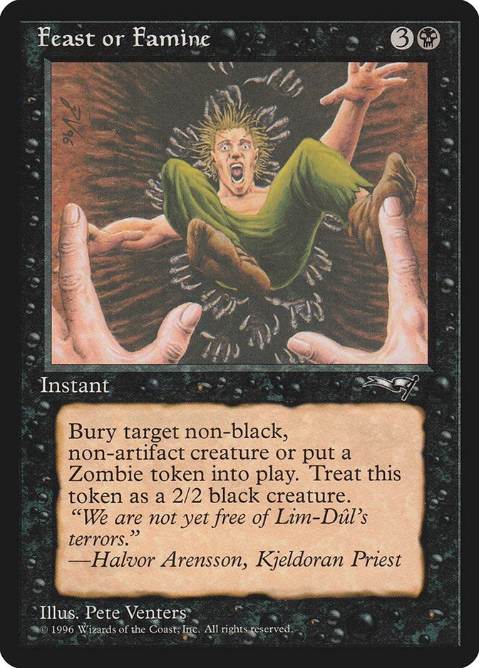 Image for Feast or Famine (Falling into Pit) (9) (ALL) - Magic: The Gathering
