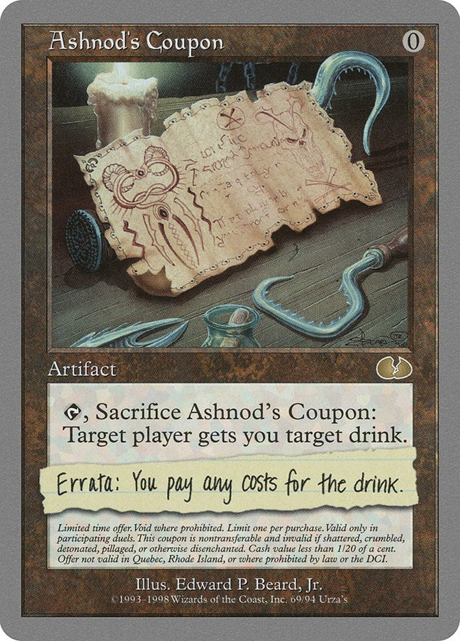 Image for Ashnod's Coupon (69) (UGL) - Magic: The Gathering