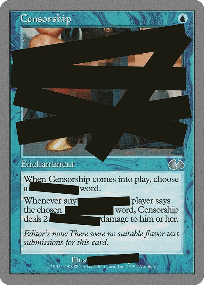 Image for Censorship (15) (UGL) - Magic: The Gathering