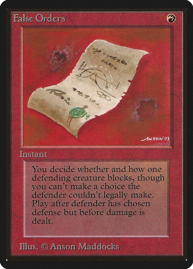 Image for False Orders (LEB) - Magic: The Gathering