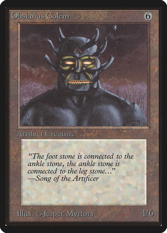 Image for Obsianus Golem (LEB) - Magic: The Gathering