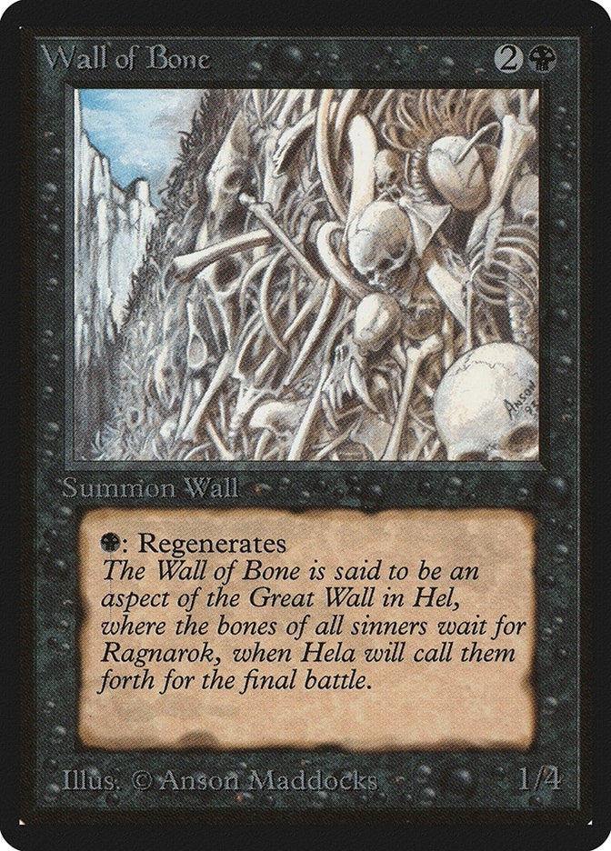 Image for Wall of Bone (LEB) - Magic: The Gathering