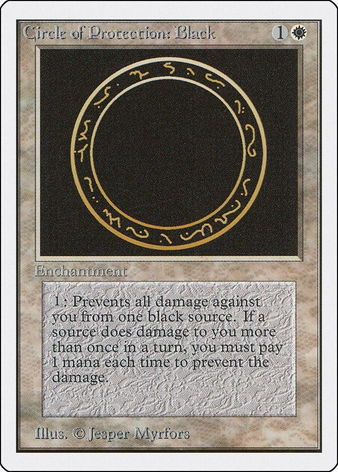 Image for Circle of Protection: Black (2ED) - Magic: The Gathering