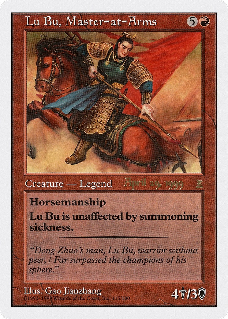 Image for Lu Bu, Master-at-Arms (Japan 4/29/99) (115) (PRE) - Magic: The Gathering