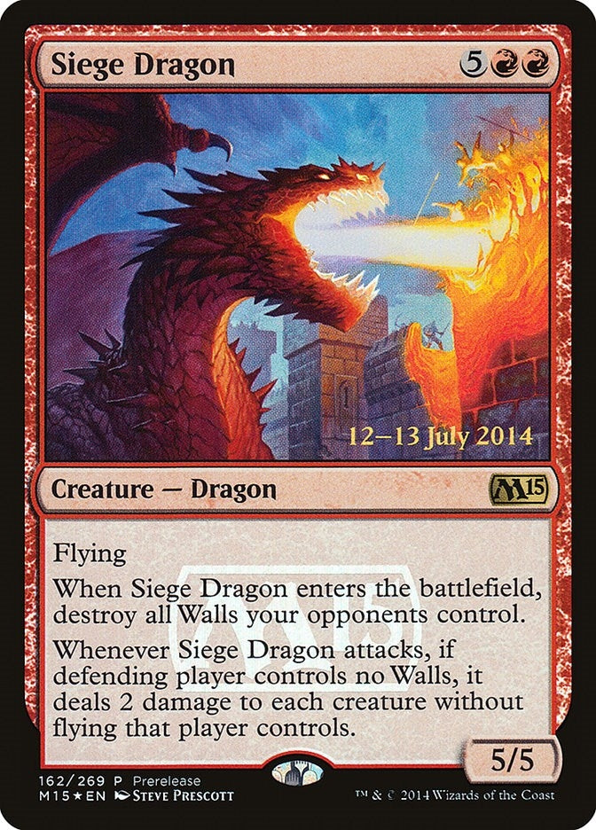 Image for Siege Dragon (162) (PRE) - Magic: The Gathering